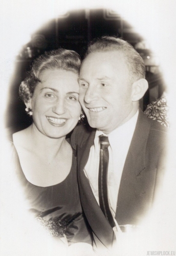 Jack (Icek) Nierób with his wife Kate, after 1954